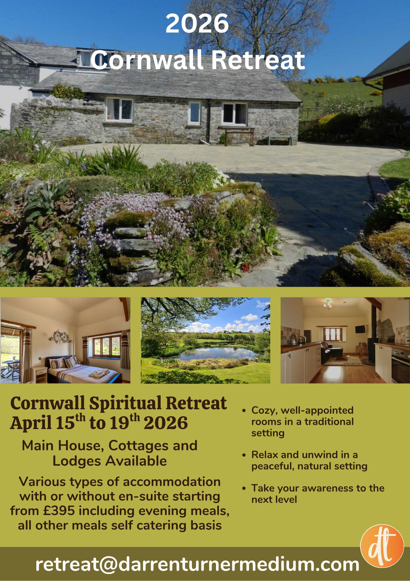 Cornwall Spiritual Retreat April 15–19, 2026